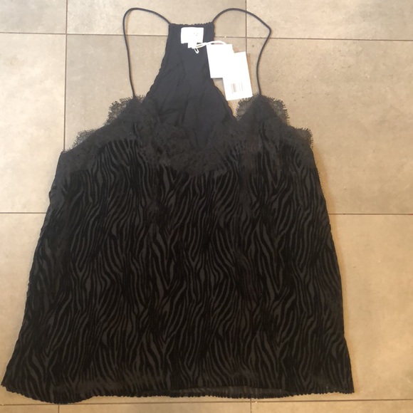 Cami NYC Razor Back Burnout Cami in Zebra - Picture 5 of 11